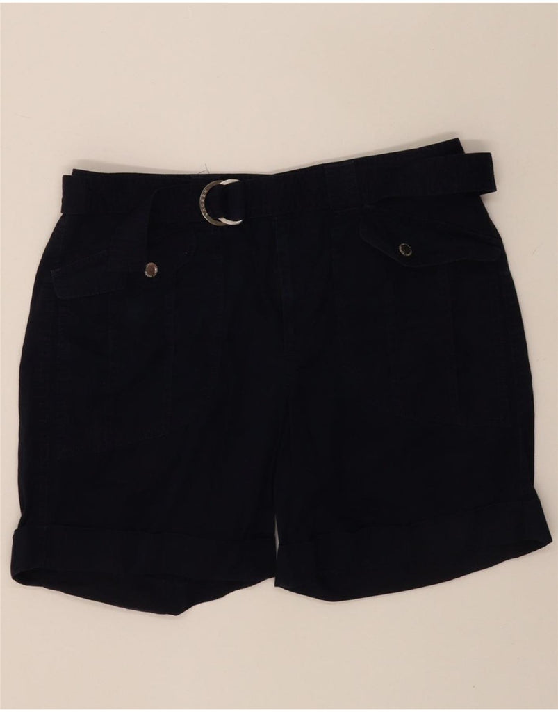 RALPH LAUREN Womens Casual Shorts US 10 Large W32 Navy Blue Cotton Vintage Ralph Lauren and Second-Hand Ralph Lauren from Messina Hembry 