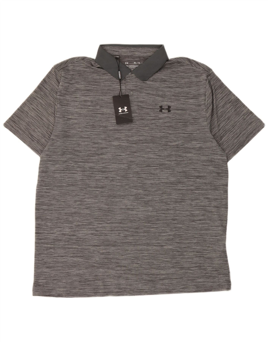 Under Armour Mens Polo Shirt XL Grey Flecked Polyester