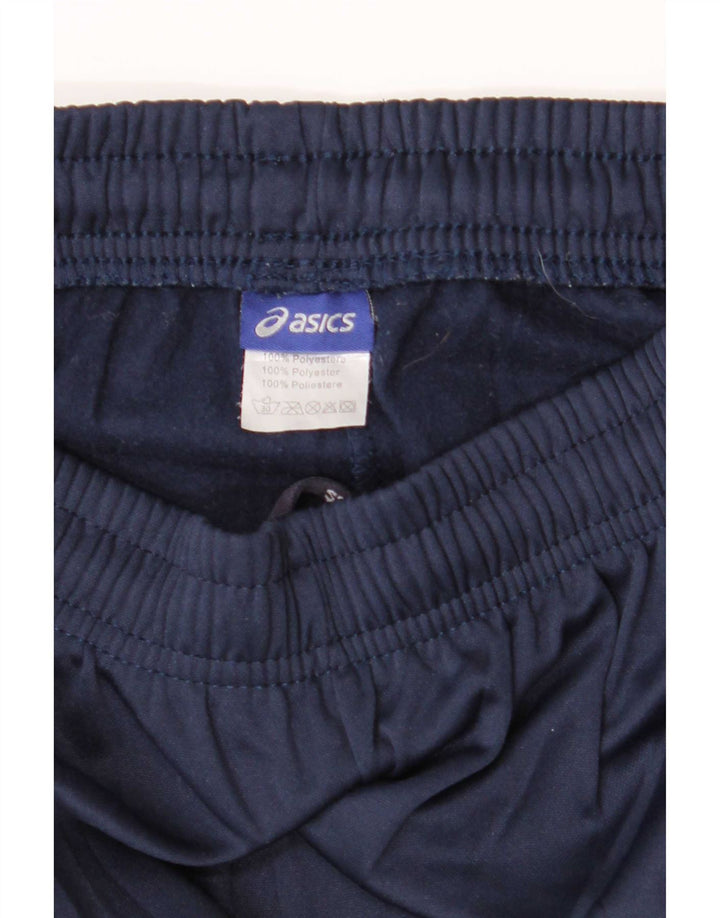 Asics Mens Tracksuit Trousers Joggers Small Navy Blue Polyester