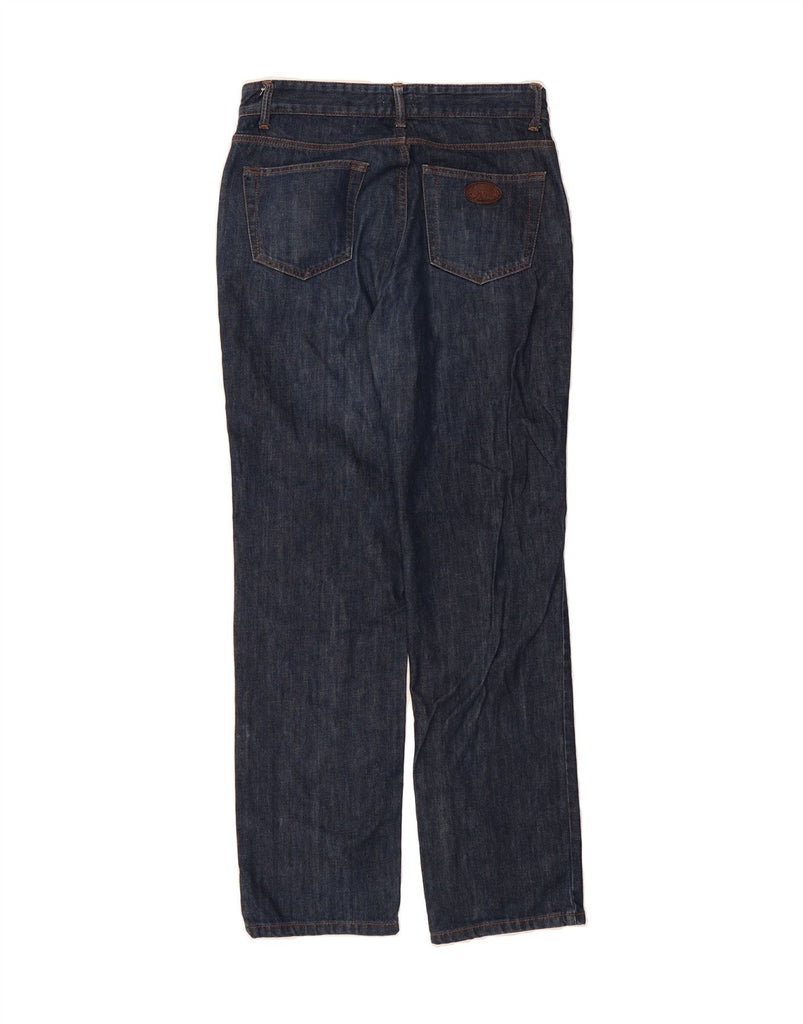 ALVIERO MARTINI Mens Straight Jeans W34 L34 Navy Blue Patchwork Cotton Vintage ALVIERO MARTINI and Second-Hand ALVIERO MARTINI from Messina Hembry 