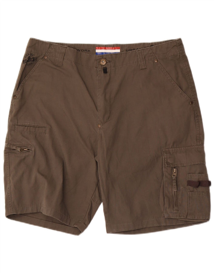 Issa Mens Cargo Shorts Large W36 Khaki
