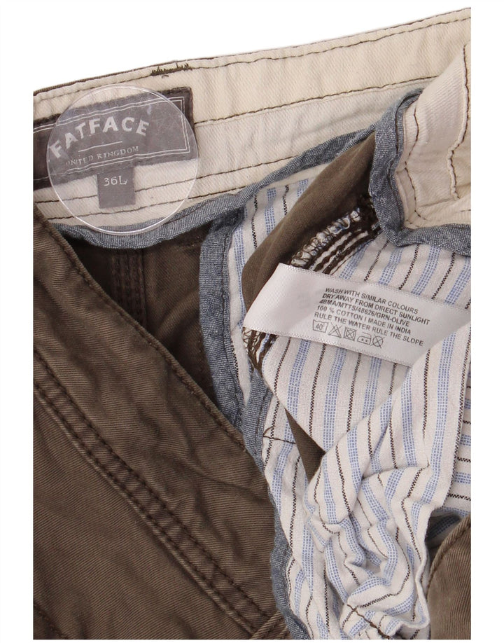 FAT FACE Mens Straight Chino Trousers W36 L33 Beige