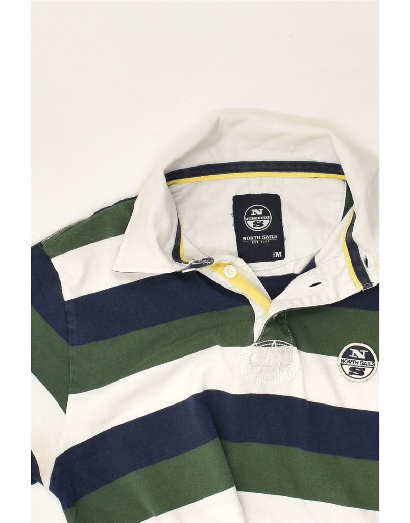 NORTH SAILS Mens Polo Shirt Medium Multicoloured Striped Cotton | Vintage North Sails | Thrift | Second-Hand North Sails | Used Clothing | Messina Hembry 