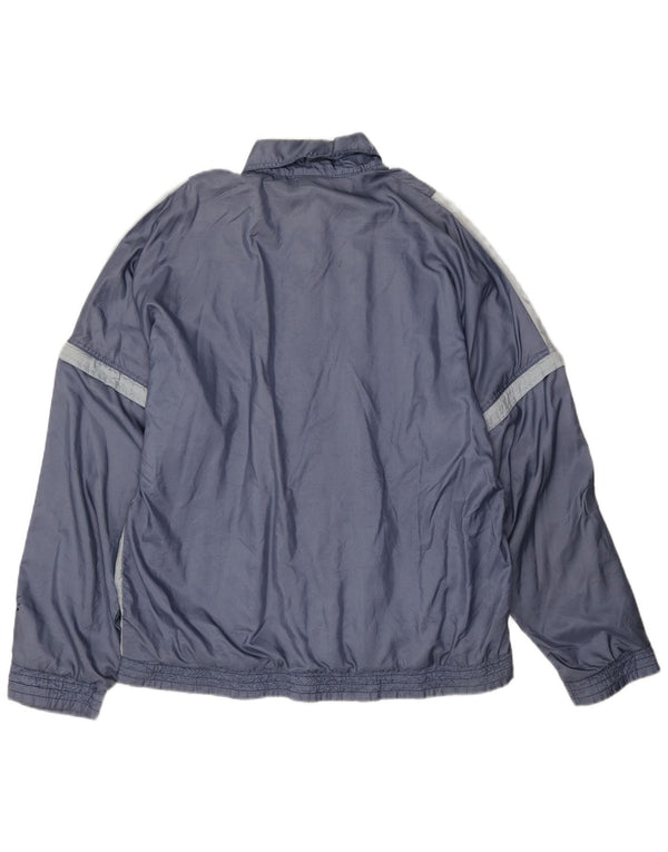 Rucanor Mens Unisex Tracksuit Top Jacket UK 44 XL Navy Blue Colourblock