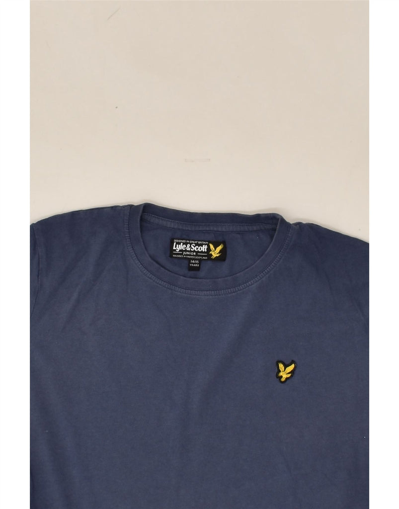 LYLE & SCOTT Boys T-Shirt Top 14-15 Years Navy Blue Cotton | Vintage Lyle & Scott | Thrift | Second-Hand Lyle & Scott | Used Clothing | Messina Hembry 