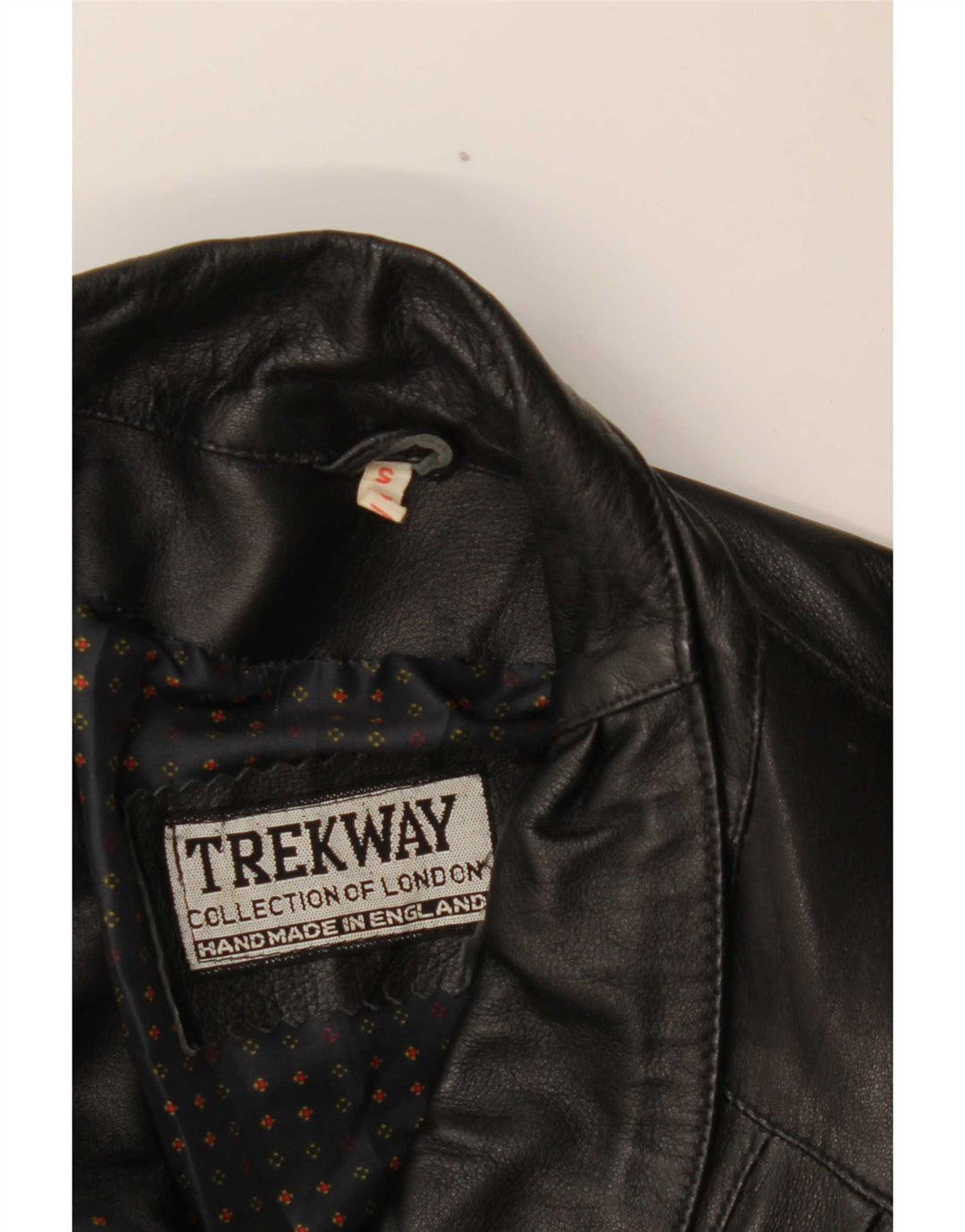 Trekway Womens Leather Coat UK 10 Small Black