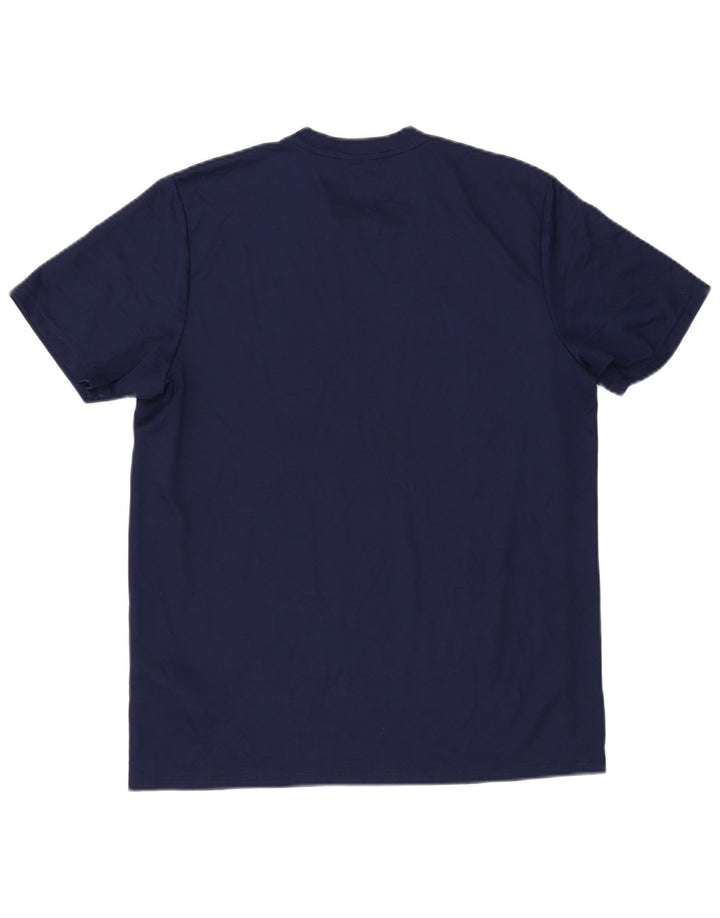Adidas Mens Aeroready T-Shirt Top Large Navy Blue Polyester