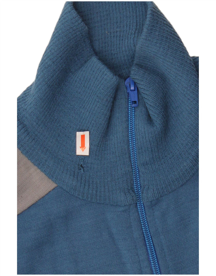 Vintage Mens Tracksuit Top Jacket UK 42 Large Blue Colourblock