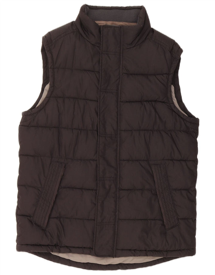 FAT FACE Mens Padded Gilet UK 38 Medium Black Cotton