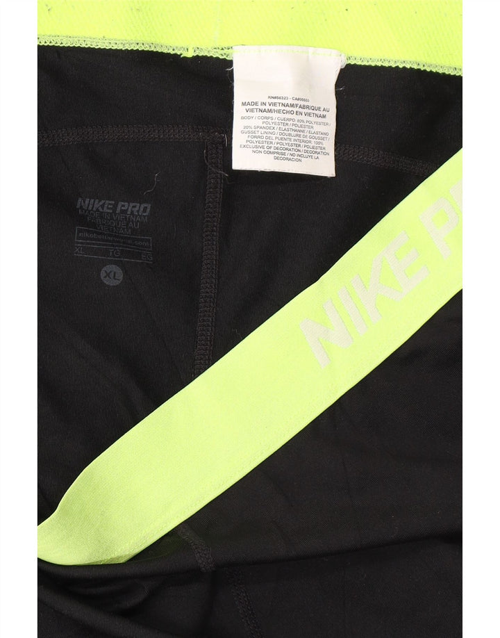 NIKE Womens Graphic Sport Shorts UK 18 XL Black Polyester Vintage Nike and Second-Hand Nike from Messina Hembry 