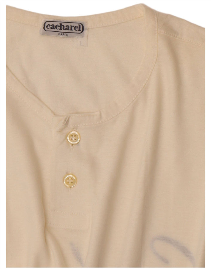 Cacharel Mens Graphic T-Shirt Top Large White