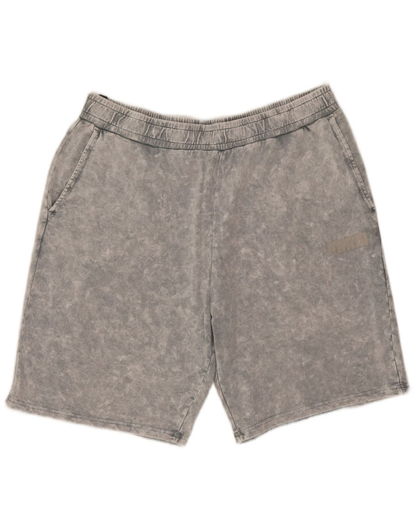 Puma Mens Sport Shorts 2XL  Grey Tie Dye Cotton