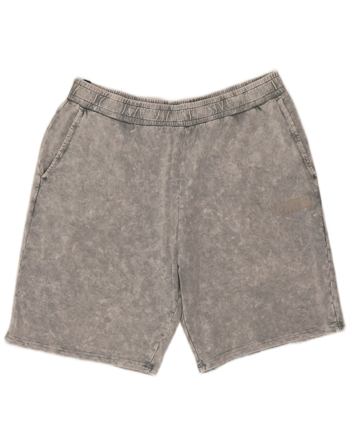 Puma Mens Sport Shorts 2XL  Grey Tie Dye Cotton