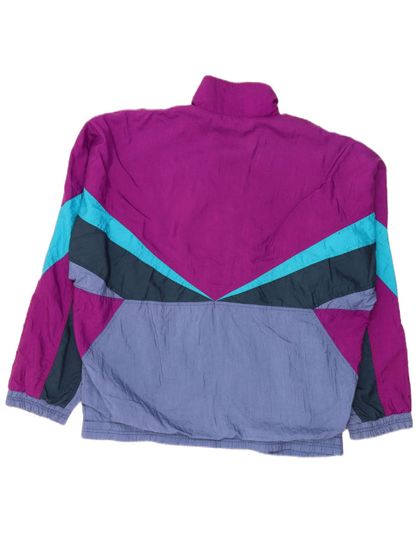 Diadora Mens Tracksuit Top Jacket XL Purple Colourblock Nylon
