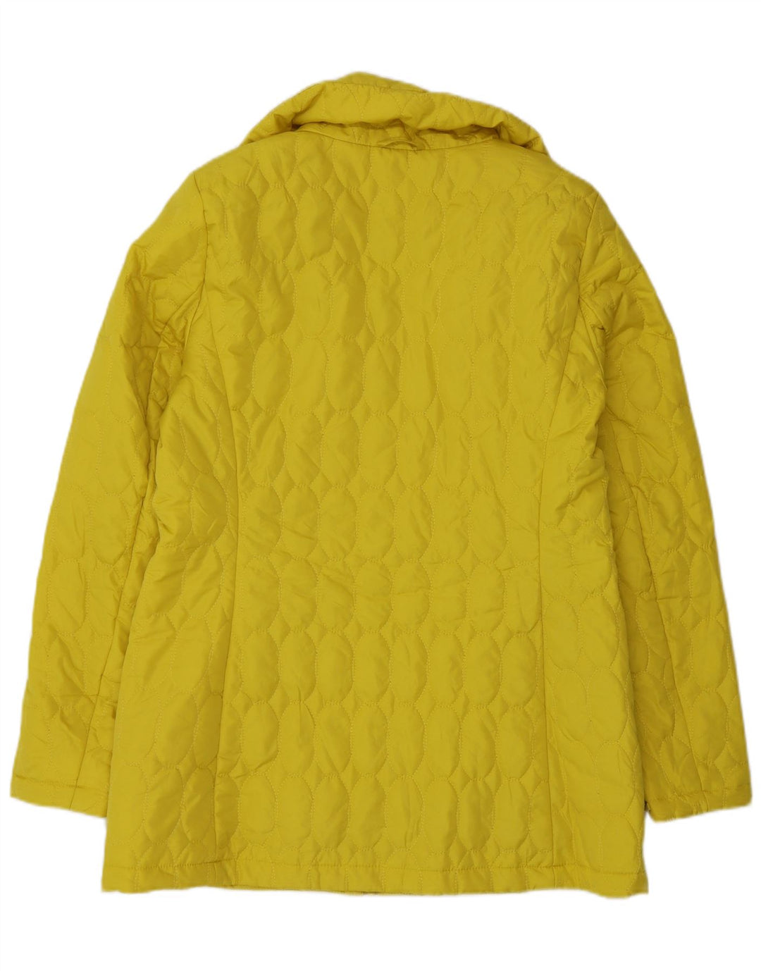 Dkny Womens Padded Jacket UK 12 Medium Yellow Polyester Modern