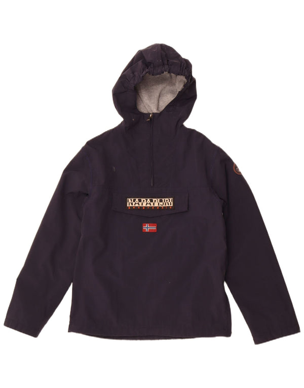 Napapijri Boys Geographic Graphic Anorak Jacket 13-14 Years Navy Blue