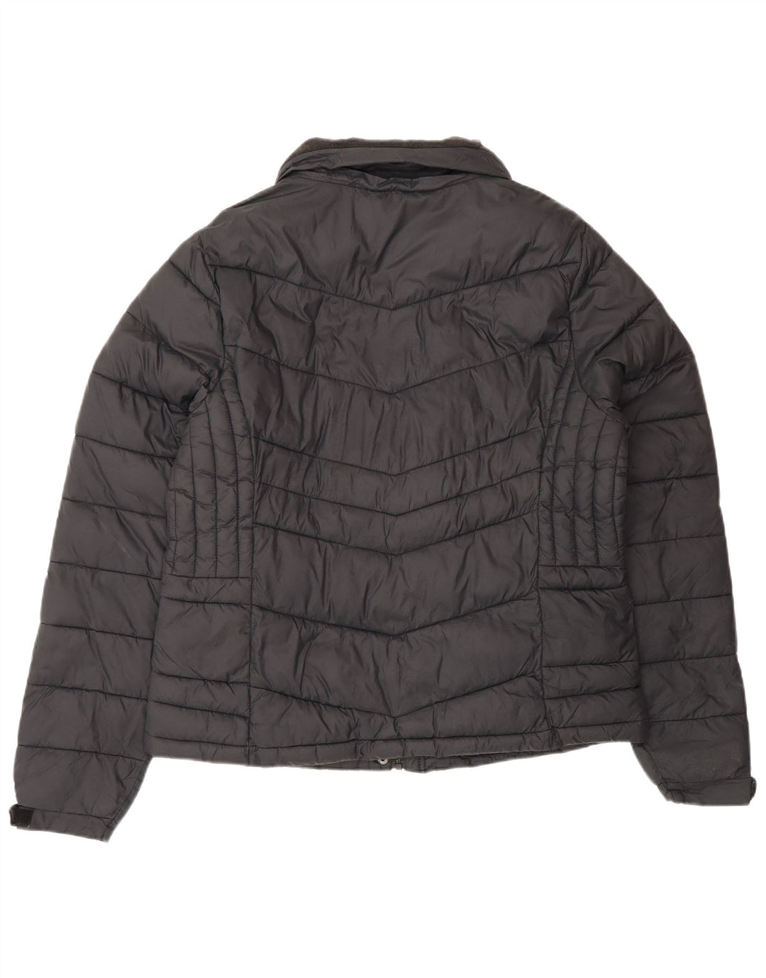 Superdry Womens Padded Jacket UK 16 Large Black Polychlorid