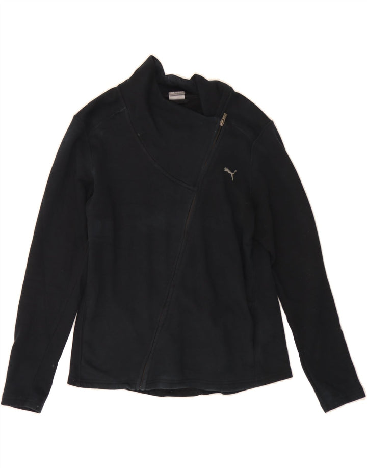 PUMA Womens Tracksuit Top Jacket UK 16 Large Black Polyester Vintage Puma and Second-Hand Puma from Messina Hembry 