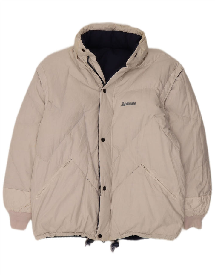 Dolomite Mens Reversible Padded Jacket UK 38 Medium Navy Blue Polyester