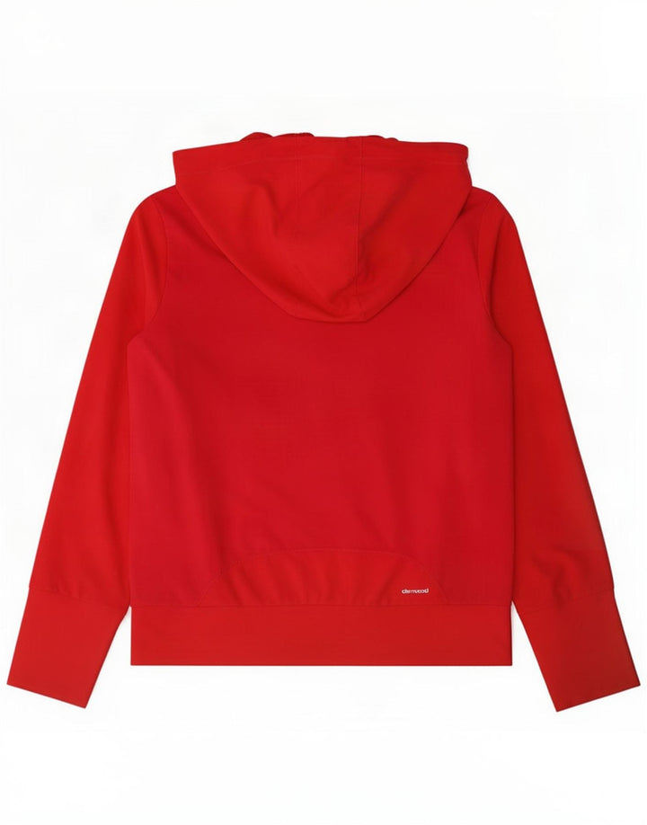 Adidas Womens Climacool Zip Hoodie Sweater UK 12/14 Medium Red Polyester