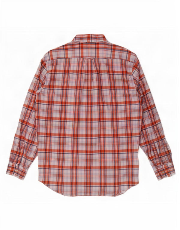 Gant Mens Regular Fit Shirt Size 41/42 16 1/2 Large Red Check Cotton