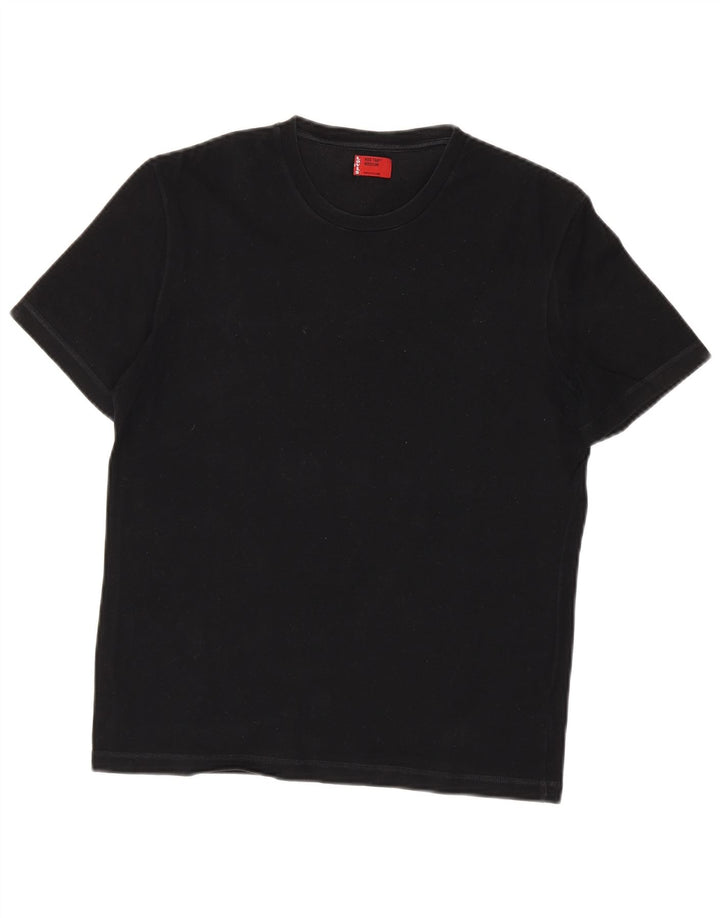 LEVI'S Womens T-Shirt Top UK 12 Medium Black Cotton