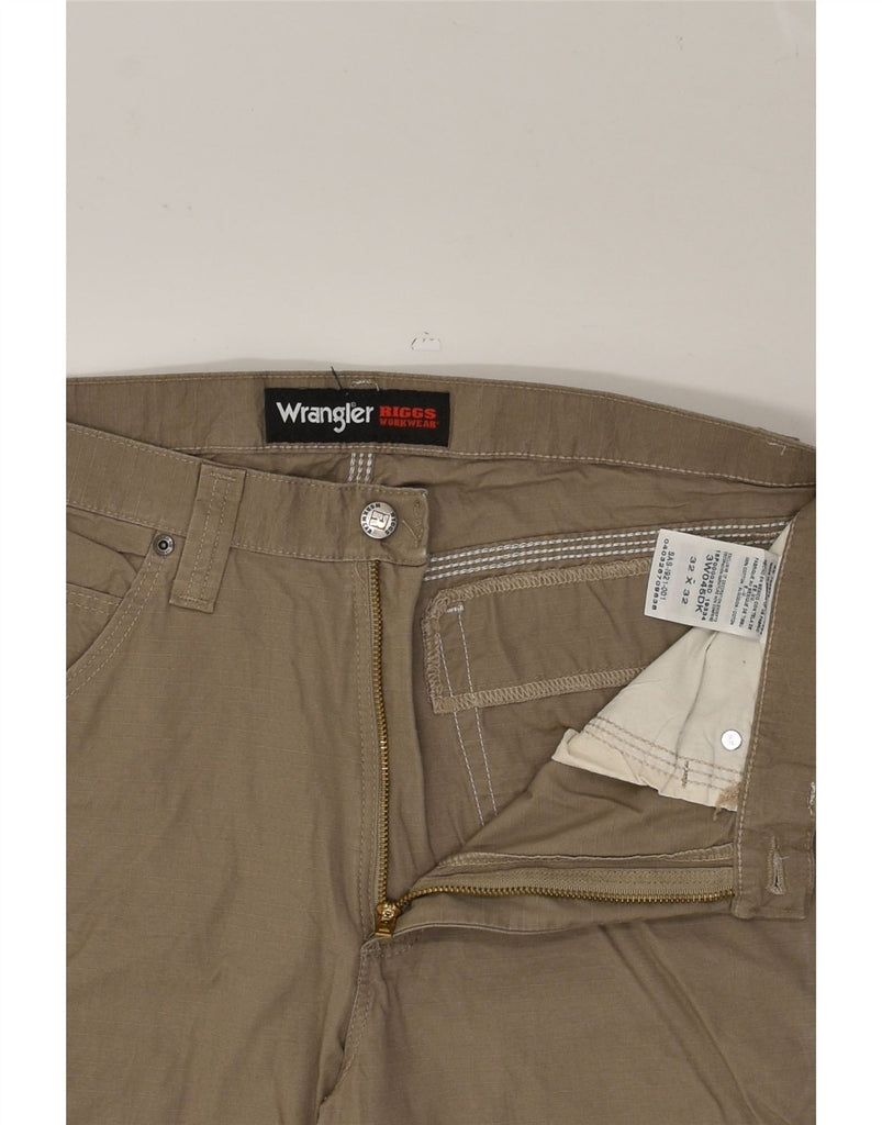 WRANGLER Mens Slim Casual Trousers W32 L32  Brown Cotton | Vintage Wrangler | Thrift | Second-Hand Wrangler | Used Clothing | Messina Hembry 