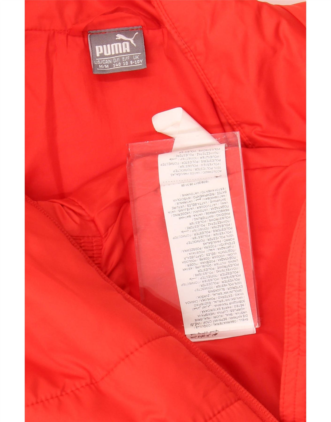 PUMA Girls Padded Jacket 9-10 Years Red Polyester