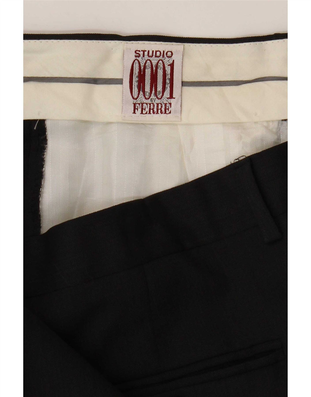 Ferre Mens Pegged Suit Trousers W34 L31 Black