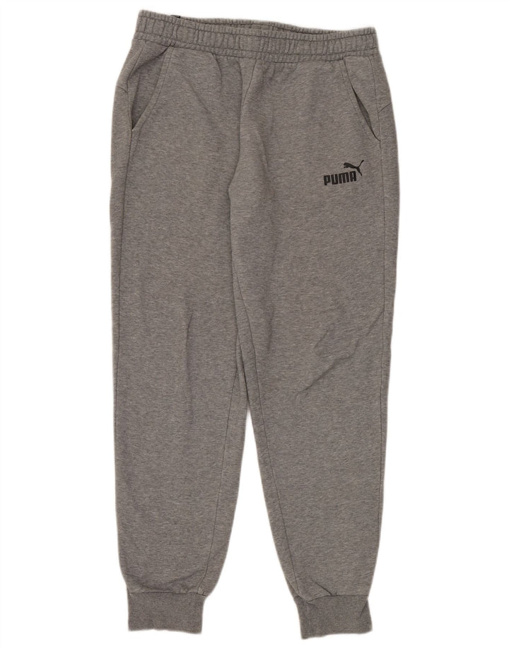PUMA Mens Tracksuit Trousers Joggers Large  Grey Cotton