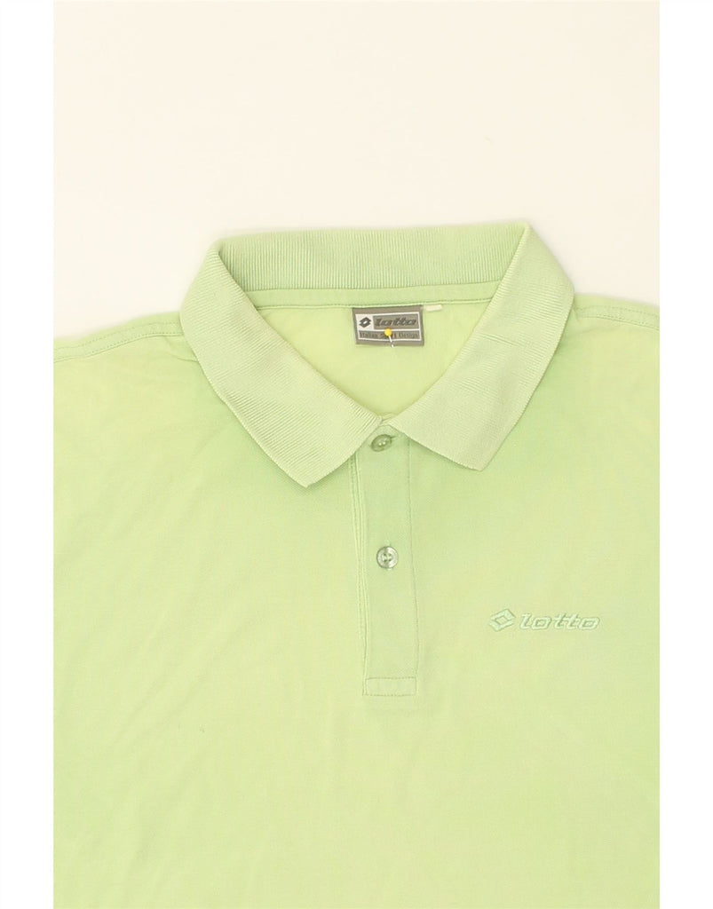 LOTTO Mens Polo Shirt Large Green Cotton | Vintage Lotto | Thrift | Second-Hand Lotto | Used Clothing | Messina Hembry 