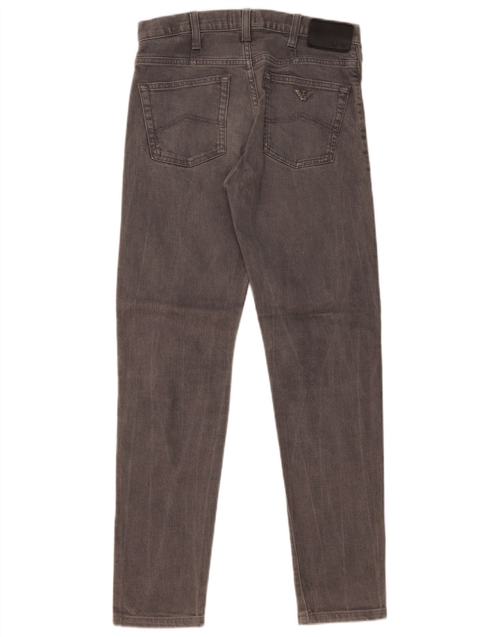 Armani Mens Slim Jeans W28 L29 Grey Cotton
