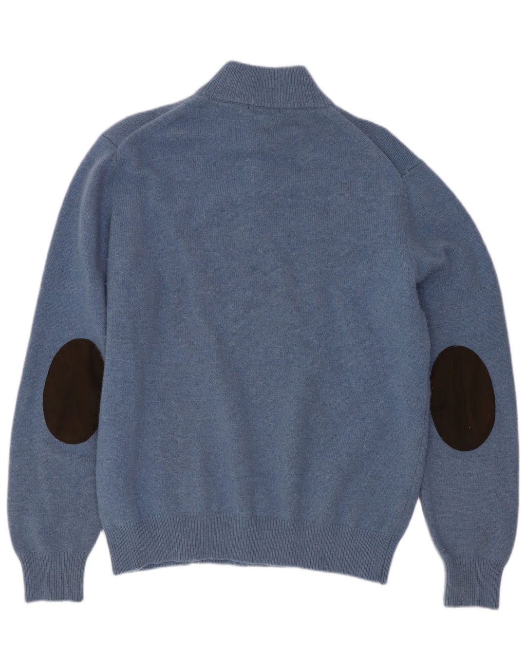 Hackett Mens Zip Neck Jumper Sweater Large Blue Wool