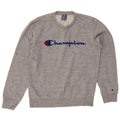 Champion Mens Graphic Sweatshirt Jumper Medium Grey Flecked Cotton