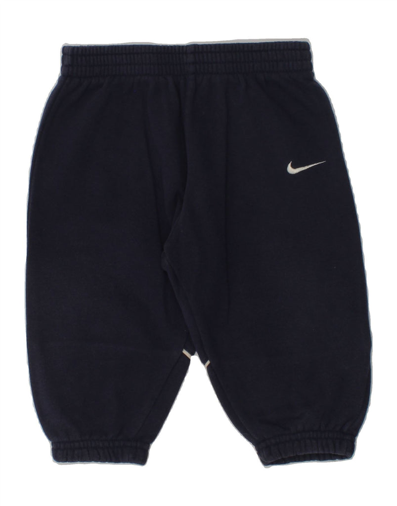 NIKE Baby Boys Joggers Tracksuit Trousers 9-12 Months Navy Blue Cotton | Vintage Nike | Thrift | Second-Hand Nike | Used Clothing | Messina Hembry 