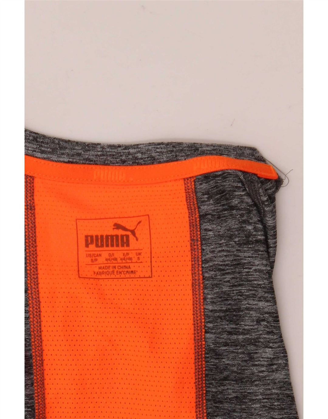 Puma Mens Top Long Sleeve Small Grey Colourblock