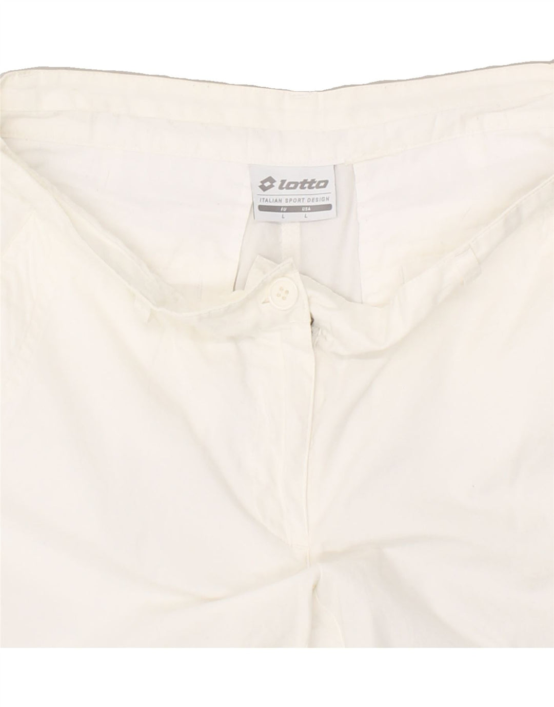 LOTTO Womens Chino Shorts Large W33 White Vintage Lotto and Second-Hand Lotto from Messina Hembry 