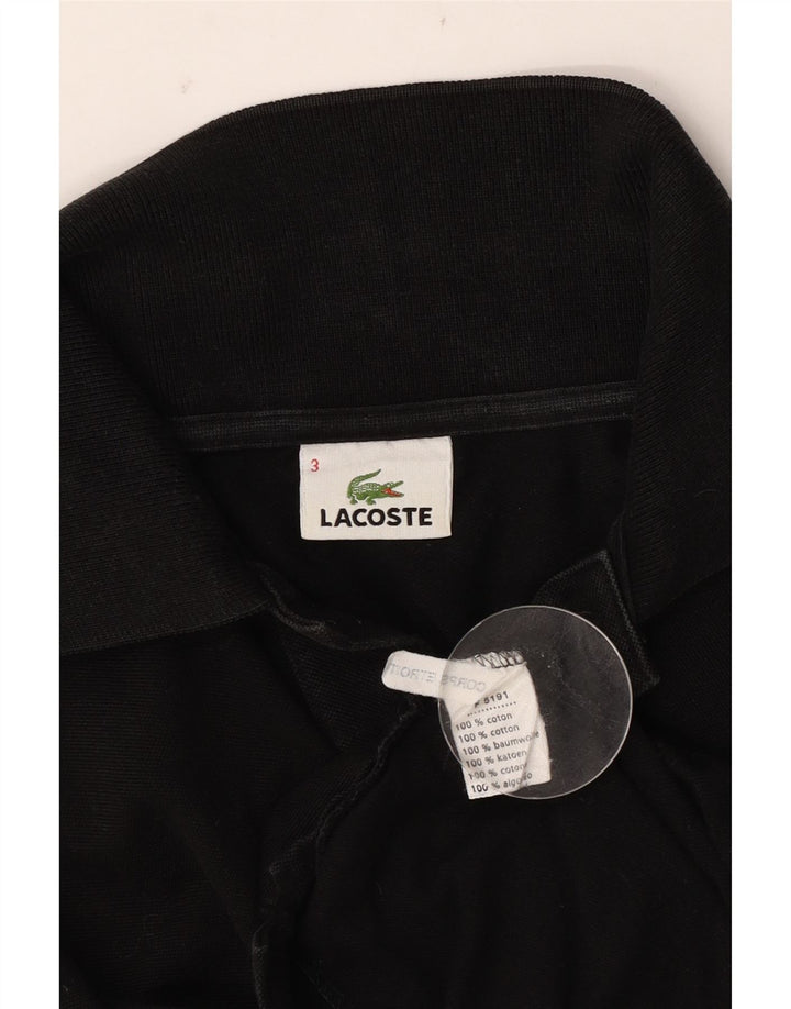 Lacoste Mens Polo Shirt Size 3 Small Black Cotton