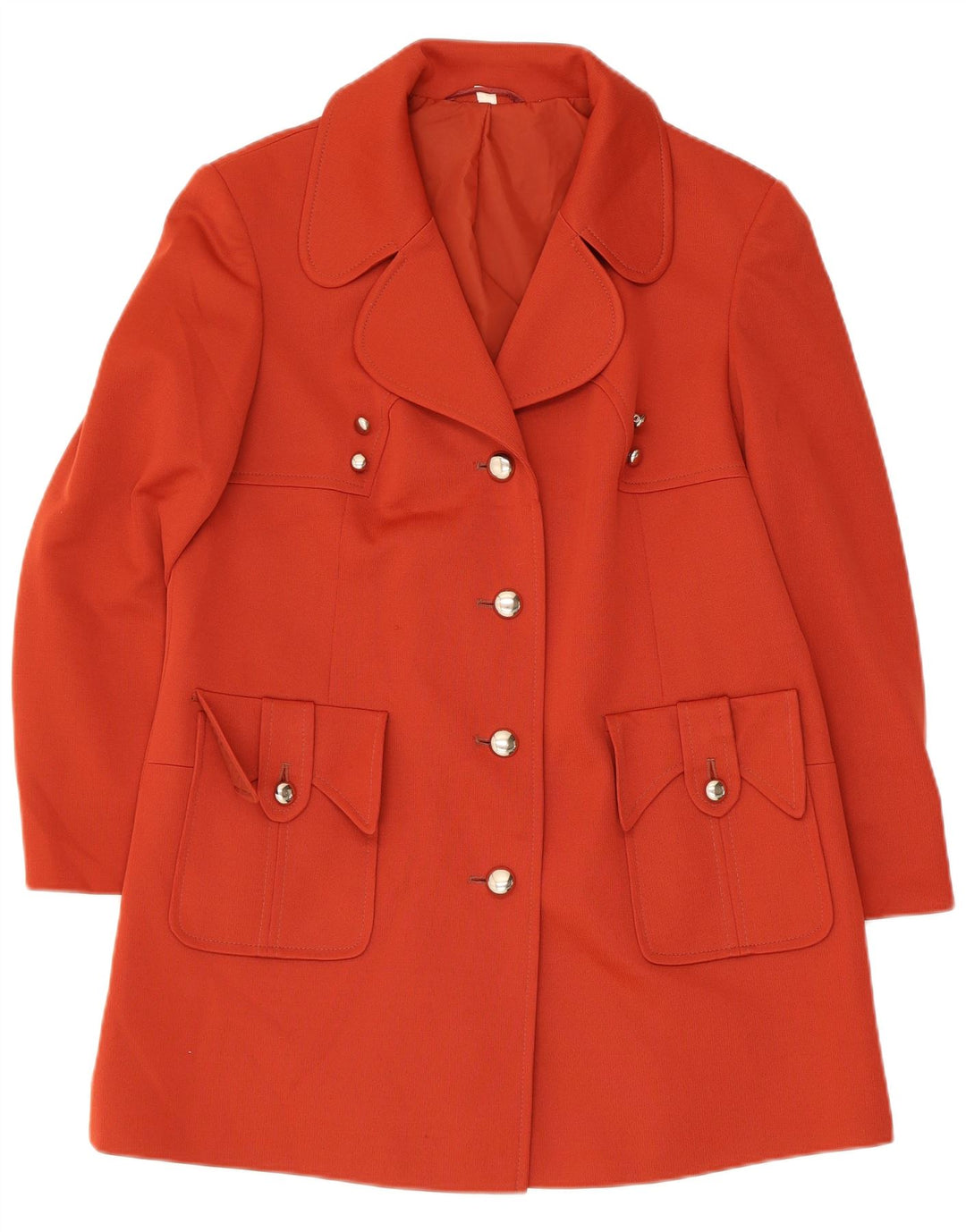 Vintage Womens Overcoat UK 12 Medium Red