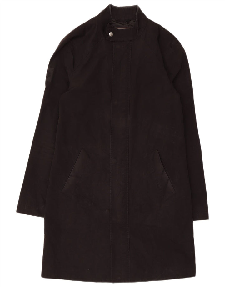 Pretty Green Mens Overcoat UK 36 Small Black Polyester