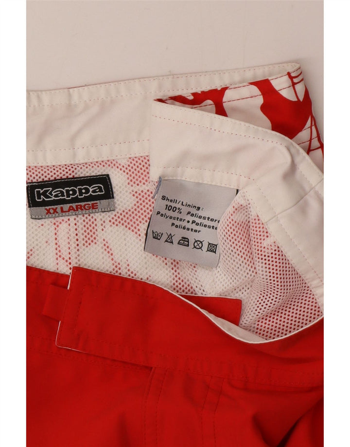 Kappa Mens Graphic Swimming Shorts 2XL Red Floral Polyester