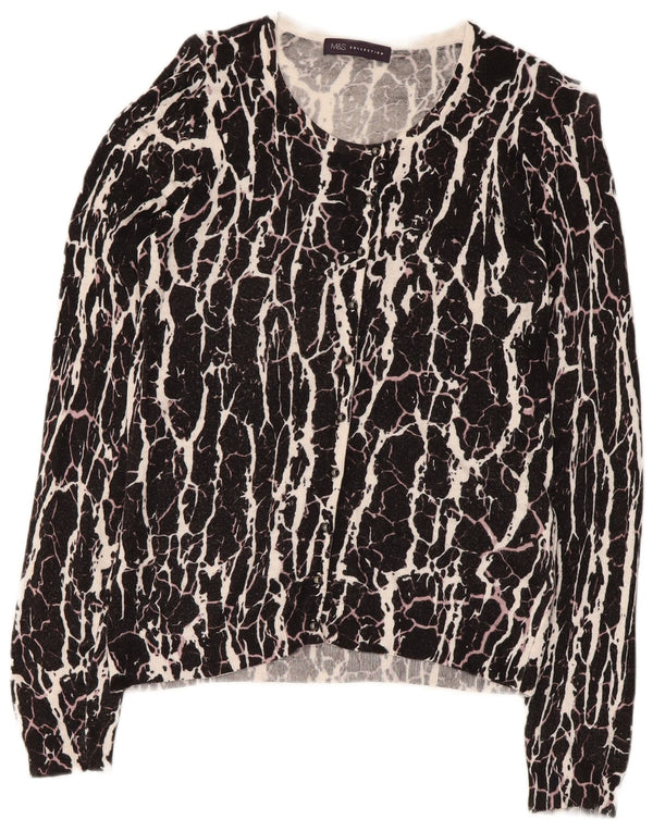 Marks & Spencer Womens Boat Neck Jumper Sweater UK 8 Small Black