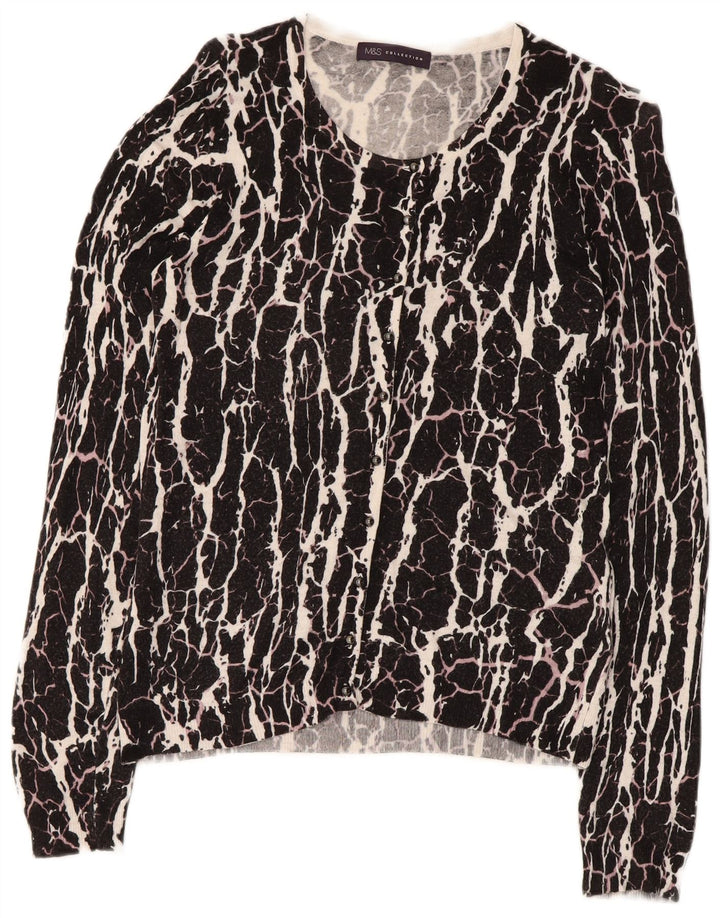 Marks & Spencer Womens Boat Neck Jumper Sweater UK 8 Small Black