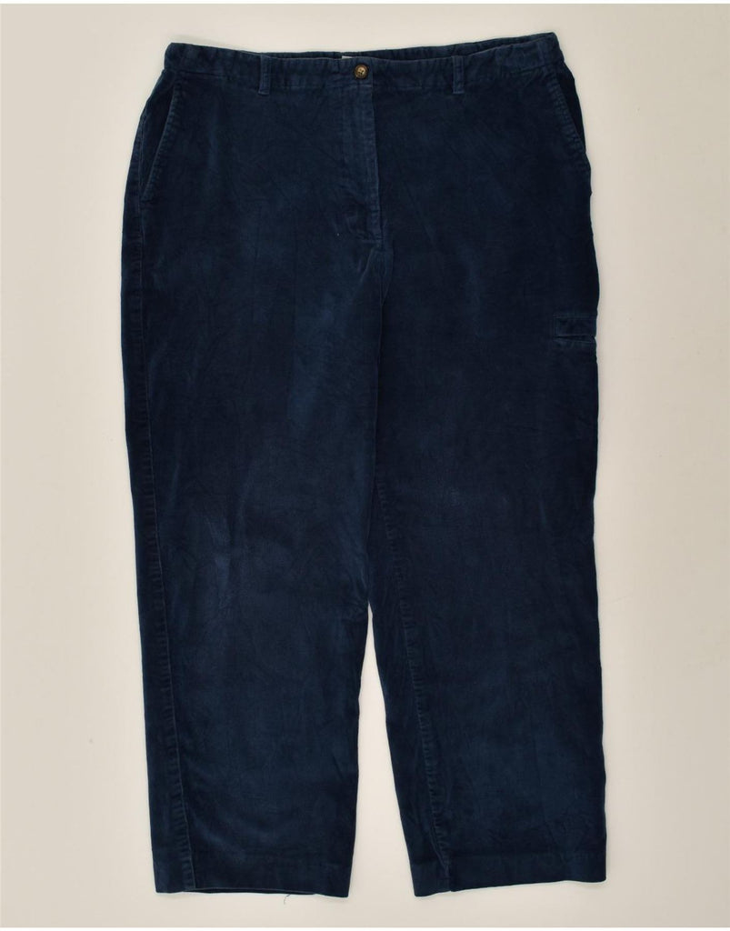 ORVIS Womens Velour Tapered Cargo Trousers US 16 2XL W36 L27 Navy Blue | Vintage Orvis | Thrift | Second-Hand Orvis | Used Clothing | Messina Hembry 