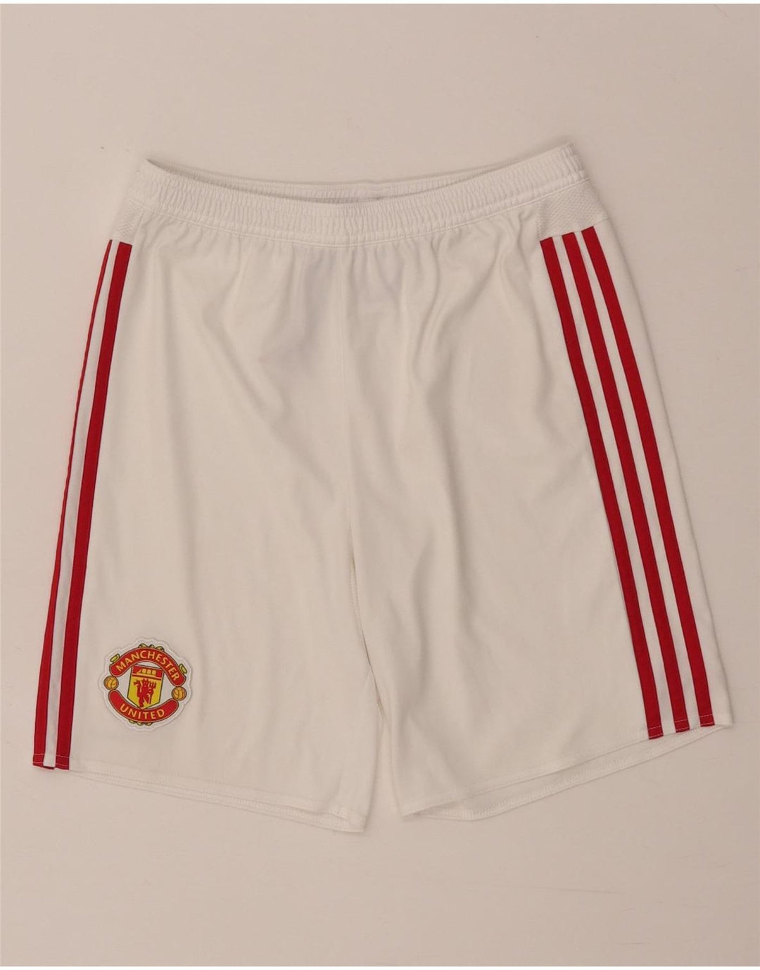 Adidas Boys Manchester United Sport Shorts 13-14 Years  White Polyester