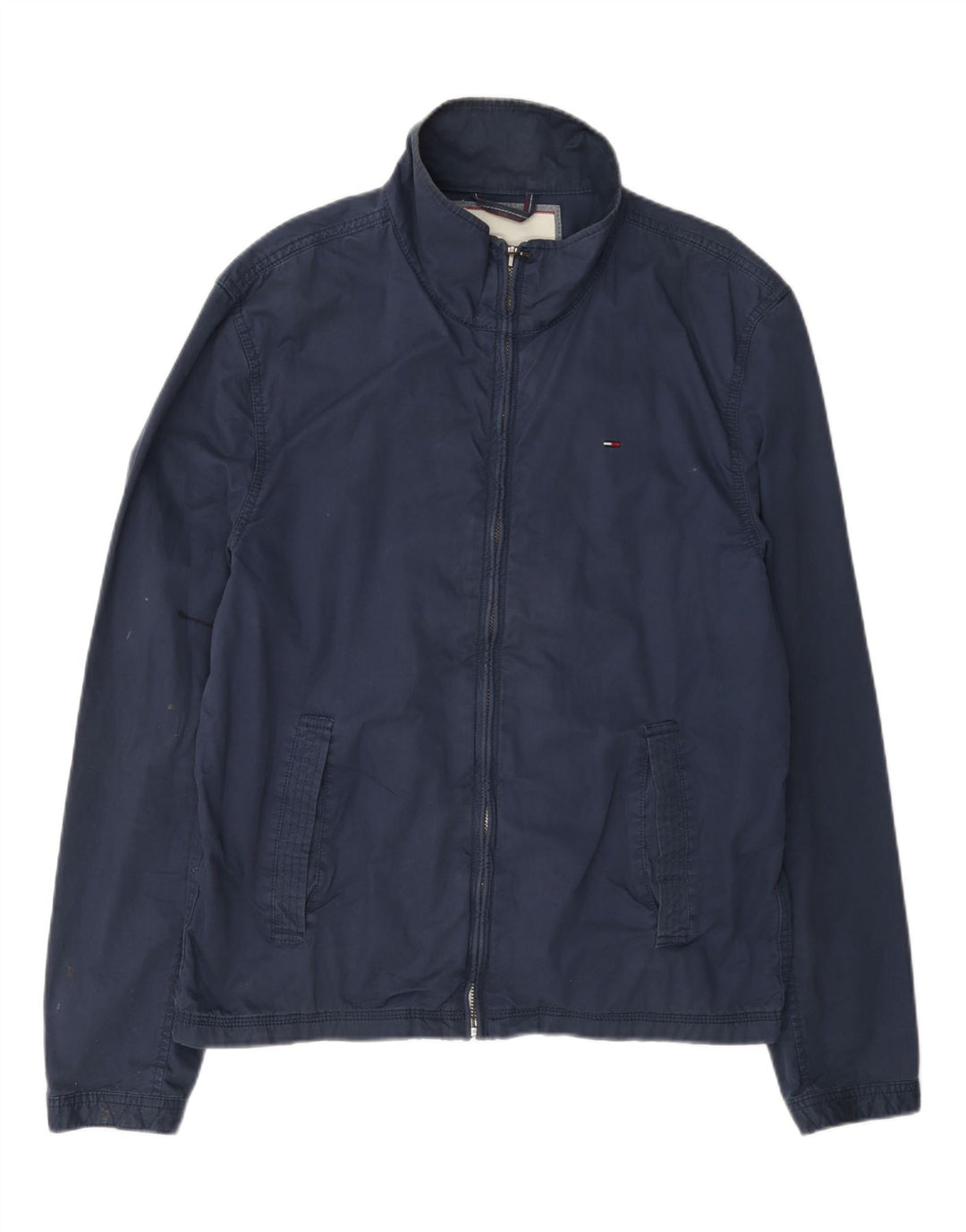 Tommy Hilfiger Mens Bomber Jacket UK 42 XL Navy Blue Cotton