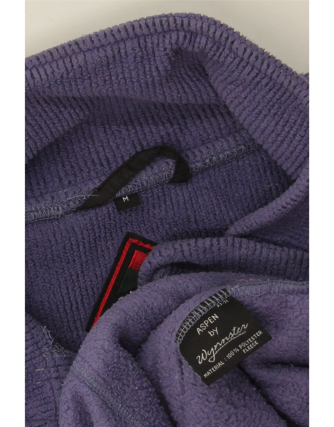 WYNNSTER Mens Aspen Zip Neck Sweatshirt Jumper Medium Navy Blue Polyester