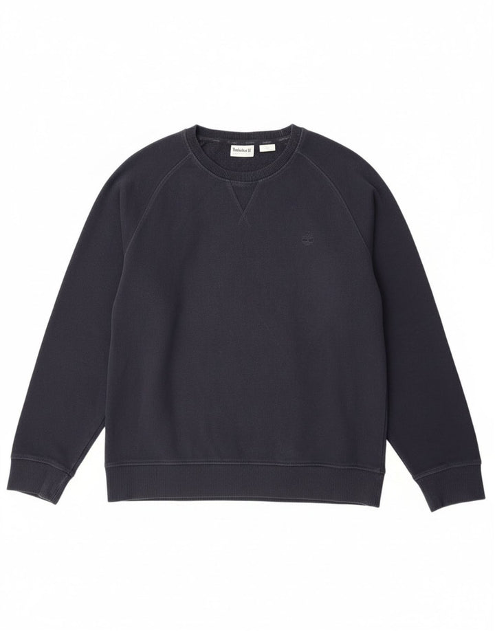 Timberland Mens Sweatshirt Jumper Large Navy Blue Cotton