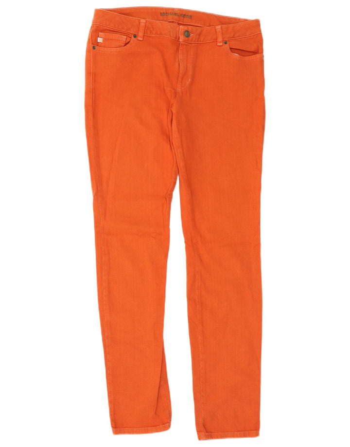 Michael Kors Womens Slim Jeans US 6 Medium W34 L32 Orange Cotton