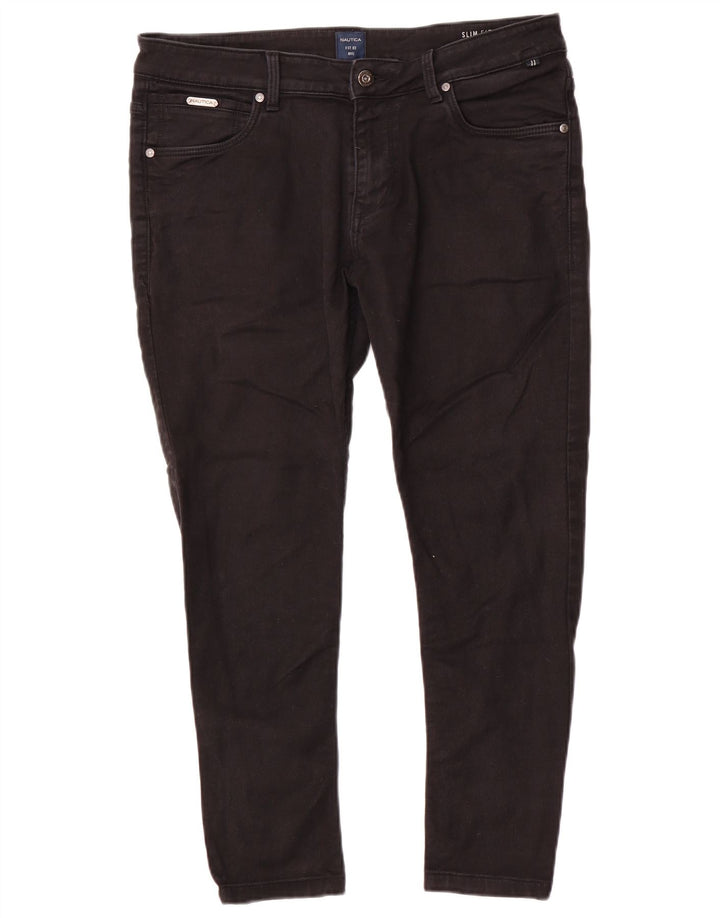 Nautica Mens Slim Jeans W34 L26 Black Cotton